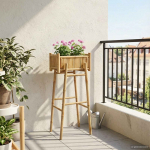 Aia Lillepott Hoidjaga Neutraalne 50 x 38 x 114 cm Bambus