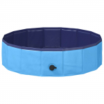 Kokkuvolditav koerte ujumisbassein Sinine 80 x 80 x 20 cm PVC