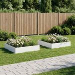 Aia istutuskast 2 tk valge 80 x 80 x 20 cm k&uuml;lmvalmistatud teras