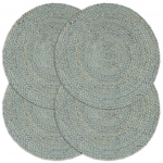 Lauamatid 4 tk, oliiviroheline, 38 cm, &uuml;mmargune, džuut