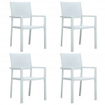 Aiatoolid 4 tk, valge plast, rotangi imitatsioon