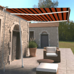 K&Auml;SITSI SISSET&Otilde;MMATAV VARIKATUS LED 300 X 250 CM ORANŽ JA PRUUN