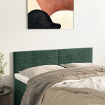 Voodipeatsid, tumerohelised, 144x5x78/88 cm, samet