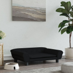 P&auml;evavoodi, must, 70 x 48 x 22 cm, samet