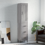 K&otilde;rge kapp, hall sonoma tamm, 34,5x34x180 cm, tehispuit