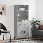 K&otilde;rge kapp, betoonhall, 69,5 x 34 x 180 cm,tehispuit