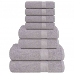 8-osaline r&auml;tikute komplekt, hall, 360 gsm 100% puuvill