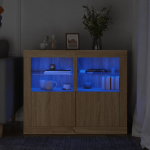 K&uuml;lgkapid LED-valgustusega 2 tk, sonoma tamm, tehispuit