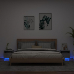 &Ouml;&ouml;kapid LED-tuledega 2 tk, betoonhall, 40 x 39 x 37 cm