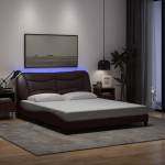 VOODIRAAM LED-TULEDEGA, TUMEPRUUN, 160X200 CM, KANGAS