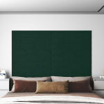 Seina Peatsid 12 tk Tume rohelise 90 x 15 cm Samet
