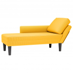 Lamamistool padja helekollane velvetist kangaga