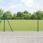 KUUSNURGA AED ROHELINE 1.2X50 M TERAS, PIIRDEPOSTID ALUSPLAATIDEGA 13 TK &Oslash;32MM 68.5CM GALVANISEERITUD TERAS