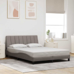 Voodiraam ilma madratsita taupe 120x200 cm kangas