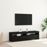 TELERIALUSED LED-VALGUSTITEGA 2 TK MUST PUIDUST 75X35X40 CM TEHISPUIT