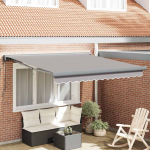 Sisset&otilde;mmatav varikatus helehall 350 x 250 cm kangas, metall