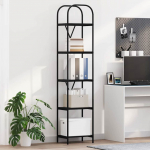 Raamatukapp Must tamm 40 x 30 x 183 cm Tehispuit