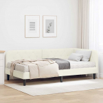 Nurga voodiraam cream 90 x 190 cm Samet