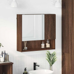 Peeglikapp ladustamisega pruun tamme 59 x 17 x 55 cm tehispuit