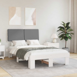 Voodiraam Pehme Peatoega peaga Helehall 120 x 200 cm Tahke m&auml;nd