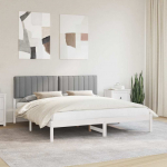 Voodiraam Pehme Peatoega Helehall 180 x 200 cm Tahke m&auml;nd