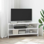 Nurgakapp TV jaoks Korke l&auml;ikega Valge 102x40,5x45cm Tehispuit