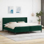 Voodiraam madratsiga Tume rohelise 200 x 200 cm Samet