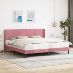 Voodiraam peatsiga Roosa 200 x 200 cm Samet