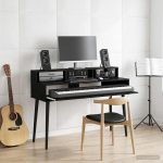Stuudio laud Must tamm 130 x 42,5 x 36 cm Tehispuit