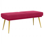 Kahekordne pink Veinpunane 120 x 45 x 46 cm Samet