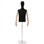 Reguleeritav 170-242 cm Mannekeen Pea ja Alusega Mees PP Must