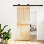 Liuguks naturaalne ja must 80 x 210 cm tahke m&auml;nnipuit