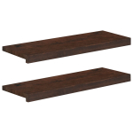 Aknaalused 2 tk Tume pruun 80x 25 x 2 cm Tugev lepppuu