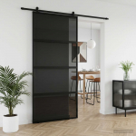 Liuguks 102.5 x 205 cm karastatud klaas ja alumiinium