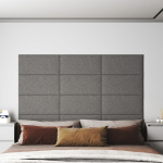 Seinapaneelid 12 tk, helehall, 60 x 30 cm, kangas, 2,16 m&sup2;