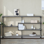 Konsoollaud, hall sonoma tamm, 160x32x95 cm, tehispuit