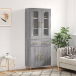 K&otilde;rge kapp, hall sonoma tamm, 69,5 x 34 x 180 cm, tehispuit