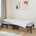 Metallist voodiraam, must, 80x200 cm