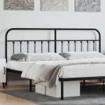 Metallist voodipeats, must, 200 cm