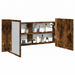 Vannitoa LED-peeglikapp, suitsutatud tamm, 100 x 12 x 45 cm