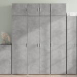 K&otilde;rge kapp, betoonhall, 70x42,5x185 cm tehispuit