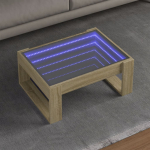 Diivanilaud LED-tuledega, sonoma tamm, 70 x 53 x 30cm