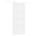 Liuguks koos riistvarakomplektiga valge 93x202 cm massiivpuu m&auml;nd