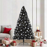 Tehis pre-lit j&otilde;ulupuu koos 300 led-iga must 210 cm pvc