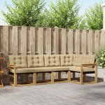 V&auml;li diivanikomplekt 5 pcs Tugev acacia puit ja Textilene
