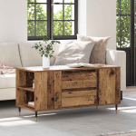 Kohvilaud sahtliga vana puit 102 x 44,5 x 50 cm tehispuit