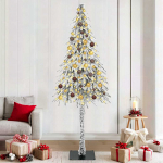 J&otilde;ulupuu koos 300 LED-iga koos alusega Valge 210 cm PE ja teras