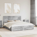 Voodiraam peatsiga sahtliga Betoonhall 180 x 200 cm Tehispuit