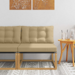 V&auml;ljas Keskmine Diivan padjaga Valge 79 x 83 x 73 cm teras