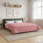 Suvised teki Roosa 240 x 260 cm Mikrokiud ja Teddy villa